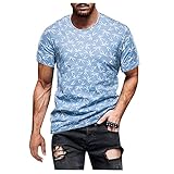 Muskelshirt Herren T-Shirt Mehrfarbig Kurzarmshirt Basic Slim Fit Qualität Tops Kurze Ärmel Grafik Casual Sommer Hemd Ethnischer Stil O-Ausschnitt Bunte Shirts Bluse tee top