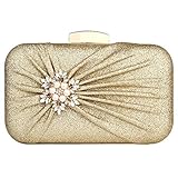 Damen-Abend-Geldbörse, plissiert, für Hochzeit, Abschlussball Gr. One size, g