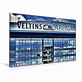 Premium Textil-Leinwand 90 x 60 cm Quer-Format Veltins Arena | Wandbild, HD-Bild auf Keilrahmen, Fertigbild auf hochwertigem Vlies, Leinwanddruck von Anke G