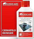 Nordicare Ceranfeldreiniger [250ml] für Cerankochfeld oder Induktionsfeld I Ceranfeld Reiniger für Eingebranntes I Glaskeramik Kochfeldreinig
