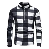 Bestyyo Herbst und Winter Herren reißverschluss Pullover Mode Plaid Casual Stehkragen Pullover Pullover Herren 2119eatshirt (3er-Pack) Prints im Used North Viking axt wotansknoten wikingeraxt Rune b