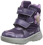Geox J SVEGGEN Girl B ABX Snow Boot, Purple (Dk Violet/Mauve), 24 EU
