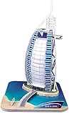 Playtastic 3D Puzzle Bausätze: Faszinierendes 3D-Puzzle Burj al Arab Dubai, 44 Puzzle-Teile (Kinderspielzeug)