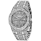 Herrenuhr Edelstahl Retro Mode Wasserdicht Metallarmband Analoger Quarz Edelstahl Armbanduhr Vintage Gravur Datum Uhren Geschenke für M