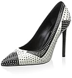 Saint Laurent Damen Paris Pumps, (Grau/Schwarz), 38 EU