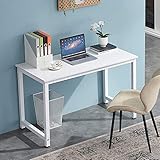 HJhomeheart Computertisch Schreibtisch Gaming PC Tisch Büro Schreibtisch für Schreiben, Lernen, Arbeiten Bürotisch Arbeitstisch Computer Schreibtisch 120 x 60 x 74 cm, Modern Gaming Computertisch weiß
