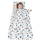 Blanketswarm Schlafmatte für Kleinkinder, mit abnehmbarem weichem Kissen und Decke, für Jungen und Mädchen, Nickerchen an der Tagesstätte, V