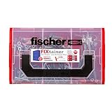 fischer FIXtainer DUOPOWER/DUOTEC Power- & Schlauer-Box mit 200 Teilen, Universaldübel, Kippdübel + Schrauben, praktische Werkzeugkiste mit Tragegriff & Klicksystem, Düb