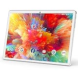 Tablet 10 Zoll Android 9.0 Google Tablet PC mit 2 GB RAM 32 GB ROM Zwei SIM Karte Slot Quad Core,IPS HD Touchscreen, Dual Kamera, WiFi GPS Bluetooth OTG, 3G/2G Telefonanrufen 10' Tablet sliber&weiß