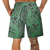 YTZL Strandhose Sporthose Herren Kurz: Hawaii Badehose MäNner Kure Badeshorts Mit Kordelzug Sommer Kurze Hosen Herrenshorts Freizeithose-GroßE GrößEn-Beach Shorts-Freizeithose XXL-5XL