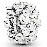 Pandora Moments Weiße Gänseblümchen Zwischenelement Sterling Silber, Emaille 791495EN12