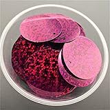 10mm 15mm 20mm 25mm 30mm PVC flach rund lose Pailletten Pailletten nähen Hochzeitszubehör mit 1 Seitenloch-Laser Weinrot,15mm 180pcs10g