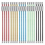 Draht Schlüsselanhänger, Schlüsselanhänger Kabelschleifen Edelstahl-Zahnrad für hängende Gepäck Tag, Keyrings und ID-Tag Keepers für Wandergepäck Outdoor 20pack 6,0 Z