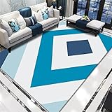 Wohnzimmer Teppich Blauer Teppich, Sofa leicht zu verteilen hochwertiger Antistatik-Teppich Playstation Teppich ,Blau,180x200