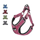 Suredoo Hundegeschirr für Große Mittlere Kleine Hunde Welpen Haustiere, Anti Zug Geschirr No Pull Sicherheitsgeschirr Reflektierend Atmungsaktiv Brustgeschirr Dog Harness Weich Einstellbar (M, Pink)