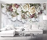 ZZXIAO Minimalistische Frische Blumen Handgemalte Ölgemälde Tapete 3D Vliestapete Moderne Wandbilder Wanddekoration fototapete 3d effekt tapete Wohnzimmer Schlafzimmer Hintergrundbild-250cm×170