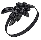 BABEYOND 1920s Stirnband Damen 20er Jahre Stil Haarband Gatsby Kostüm Accessoires (Schwarz)