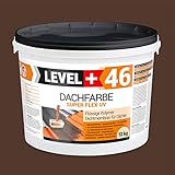 Dachfarbe 12kg Sockelfarbe Dachlack Dachsanierung flexibler Polymermembran hochdeckend wetterbeständig Braun RM46
