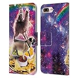 Head Case Designs Offiziell Zugelassen James Booker Regenbogen-Lama-Mops & Nachos Raum Katze Leder Brieftaschen Handyhülle Hülle Huelle kompatibel mit Apple iPhone 7 Plus/iPhone 8