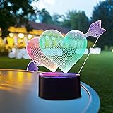 Nachtlichter KinderzimmerFarbiges 3d-Stereo-Licht Mit Farbverlauf Led-Nachtlicht Mit FernbedienungBunte Farbverlauf 3d Visuelle Stereo-Licht Led-Fernbedienung N