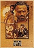 Leinwand plakat 50x70cm Kein Rahmen The Walking Dead Staffel 8 TV-Serie Poster Bar Café Wohnzimmer Wohnk