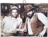 KUSTOM ART Bild im Vintage-Stil Bud Spencer & Terence Hill Druck auf Holz, verschiedene Größ