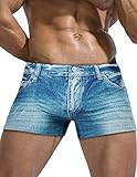PJ PAUL JONES Herren Badehose Denim Look Bademode Surf Kordelzug Taille - - XX-Larg