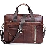 GYZX Herrenaktentasche Fashion Business-Schulter-Kurier-Beutel 15.6' Laptop-Handtaschen (Color : Brown, Size : 40x30cm)