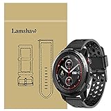 LvBu Armband Kompatibel Für Amazfit Stratos 3, Sport Silikon Classic Ersatz Uhrenarmband Für Amazfit Stratos 3 Smartwatch (Schwarz)