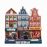 Amsterdam Holland 3D Kühlschrankmagnet, Souvenir, Geschenk, für die Sammlung, zu Hause, Küchendekoration, Magnet-Stick