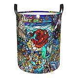 Disney Princess Laundry Basket Thickened Canvas Fabric Storage Storage Box Organizer with H