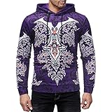 DaDuo Kapuzenpullover Herren Slim Fit Weihnachten Kreative Drucken Pullover Herren Langarm Mode Lassig Sweatshirt Herren Leichter Komfortabel Hoodie Herren A0-03 3XL