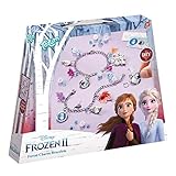 Disney Frozen II Bettelarmbänder-Set: Bastle Deine eigenen Frozen II Kettenarmbänder mit silberfarbenen Blättchen, schönen Perlen und Aufklebern von Anna und E