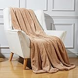 JULIYEH Kuscheldecke Sofa Decken Taupe 150x200 cm Luxuriöse Kunstfell Überwurfdecke Flauschig Wohndecke Weiche und Plüsch Überwurf Decken Felloptik Couchdecke Haustierdecke für Couch und B