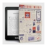 Kindle-Druck Anti-Fall-Cover - Alte Zeitung Im Amazon-Stil Geeignet Für Mehrere Modelle Schutzhülle E-Book-Lederhülle Ruhend Leicht Und Dünn,Style A,Für Dp75S