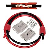 CESFONJER Batterieanschluss 2 Pcs 50A Stecker - Quick Connect Batterie Akku Steckverbinder mit 8AWG Elektrokabel (60cm rot / 60cm schwarz) für Auto Wohnmobil Wohnwagen Motorrad Boot Solaranlag