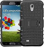 ykooe Galaxy S4 Hülle, (TPU Series) Samsung S4 Dual Layer Hybrid Handyhülle Drop Resistance Handys Schutz Hülle für Samsung Galaxy S4 (Nicht mit S4 Mini zu verwenden) Schw