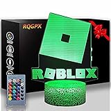 Roblox 3D-Nachtlicht, 16 Farben, wechselnde Fernbedienung, Geburtstagsgeschenk für Mädchen und Jungen im Alter von 2 3 4 5 6 J