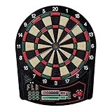 QYYYUNDING Electronic Dart Board,Digitale weiche TIPP-Dart-Boards,Dartboard-Set 15.5' Zielbereich,28 Spiele,LED Displays (Farbe:Schwarz)