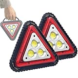 FCPLLTR Warndreiecke Wasserdichtes, LED Auto Dreieck Warnleuchte, Flexibel und Tragbare Warnlicht für Camping, Wandern, Angeln, Grillen, Autoreparaturen, Lastwagen (Size : 2pcs)