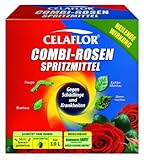 Celaflor Combi-Rosenspritzmittel, Rundumschutz für Rosen, gegen Schädlinge und Pilzkrankheiten an Pflanzen, 2x100