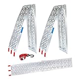 TRUTZHOLM® 2X Auffahrrampe 680 kg Faltbare ALU Rampen klappbar Alu Auffahrrampe Rampe Verladeramp