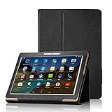 XIDO Slim Folio Hülle Case Tasche für Yuntab K17 K107, ACEPAD A140 A121 A101, Artizlee ATL-31 ATL-21X, XIDO Z120/3G X110/3G X111(with Flash), BEISTA, LNMBBS, Anteck, Cewaal, Schw