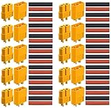 RUNCCI-YUN 20 Stück (10 Paar) XT60 Connector -XT60 Männlich Weiblich Rundstecker Stecker - Hochstrom Stecker für RC Lipo Akk