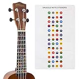 TIGER Music UKE-STICKER Ukulele-Noten-Aufkleber, Bogen für Anfäng