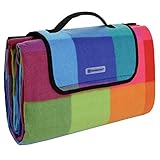 SONGMICS 195 x 150 cm Picknickdecke Fleece Wasserdicht GCM61C