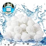 Gafild Filterbälle, 700g Poolfilter Balls Alternative für 25kg Filtersand,Filter Balls Filterbälle Filtermaterial für Pool Sandfilter, Schwimmbad, Filterpump