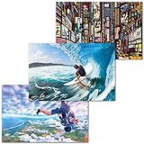 GREAT ART® Set mit 3 Kinder-Poster – Extreme Sport & New York – Junge Mädchen Kindergarten Surfer Zimmer Foto-Plakat Dekor Wand-Bild Inneneinrichtung (Din A2 - 42 x 59,4)