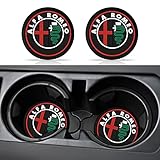 Auto Innen Dekoration Emblem Auto Wasserbecher Anti-Rutsch-Pad Aufkleber für Alfa Romeo Giulia 159 147 156 166 GT Mito Giulietta Stelvio Auto Zubehör (B)