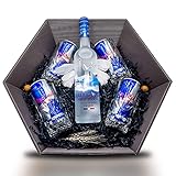 Grey Goose 40% 0,7 L Geschenkset inkl. 4x Red Bull Deiner Wahl & 4x Longdrinkglas (Red Bull Red Edition)